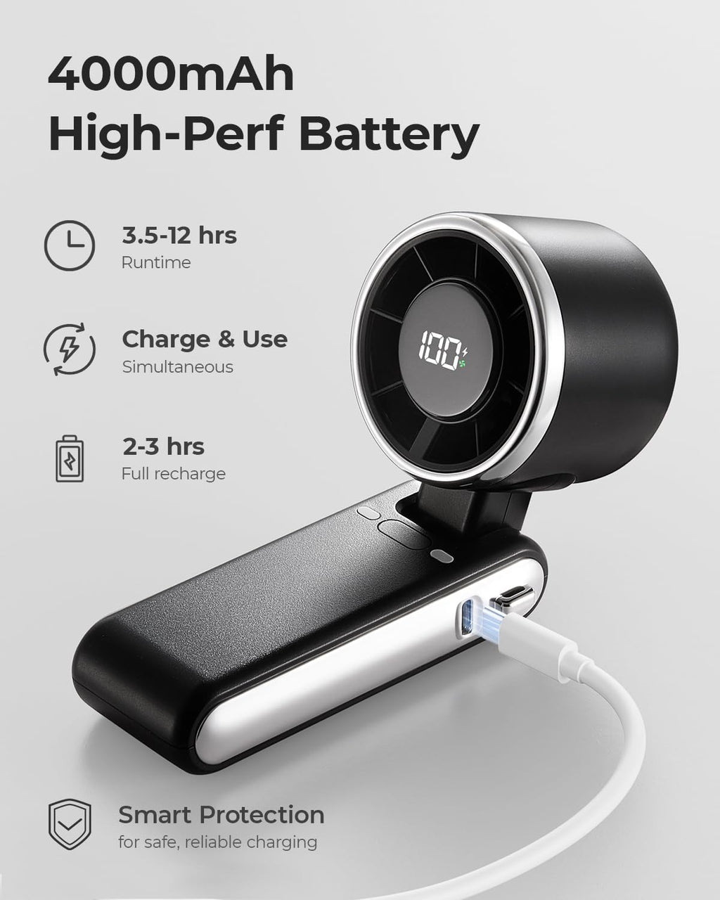 🌬️ Portable Turbo Handheld Fan