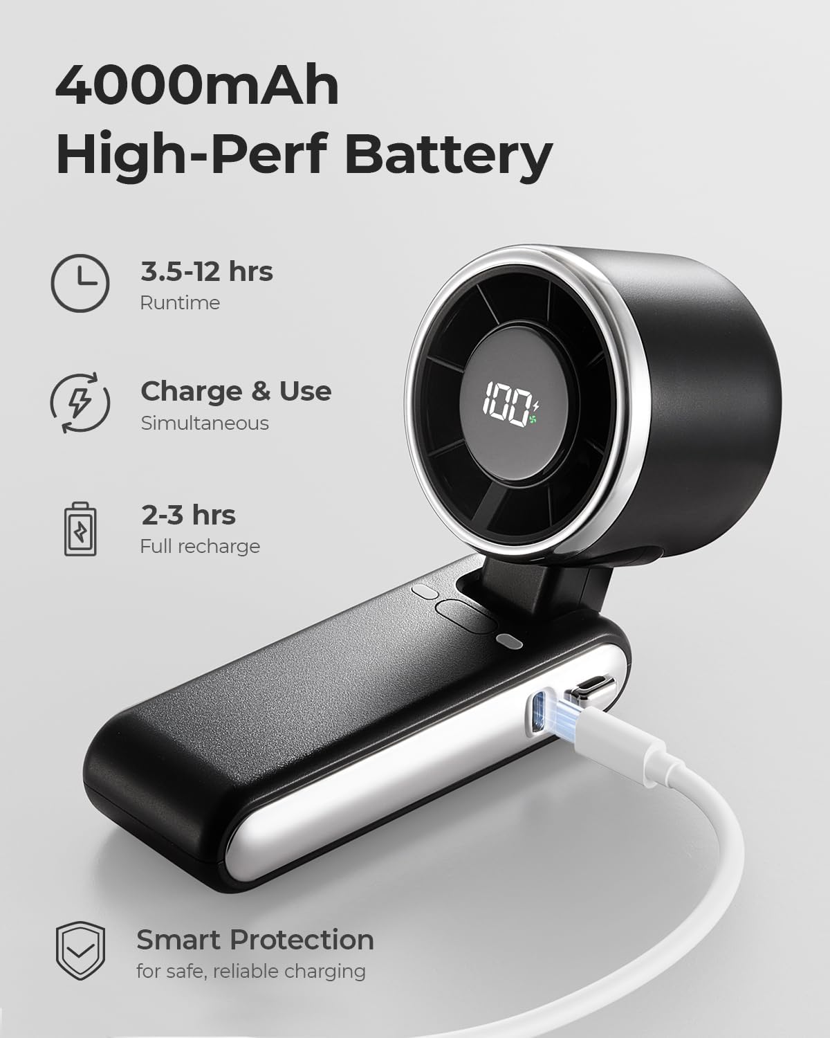 🌬️ Portable Turbo Handheld Fan