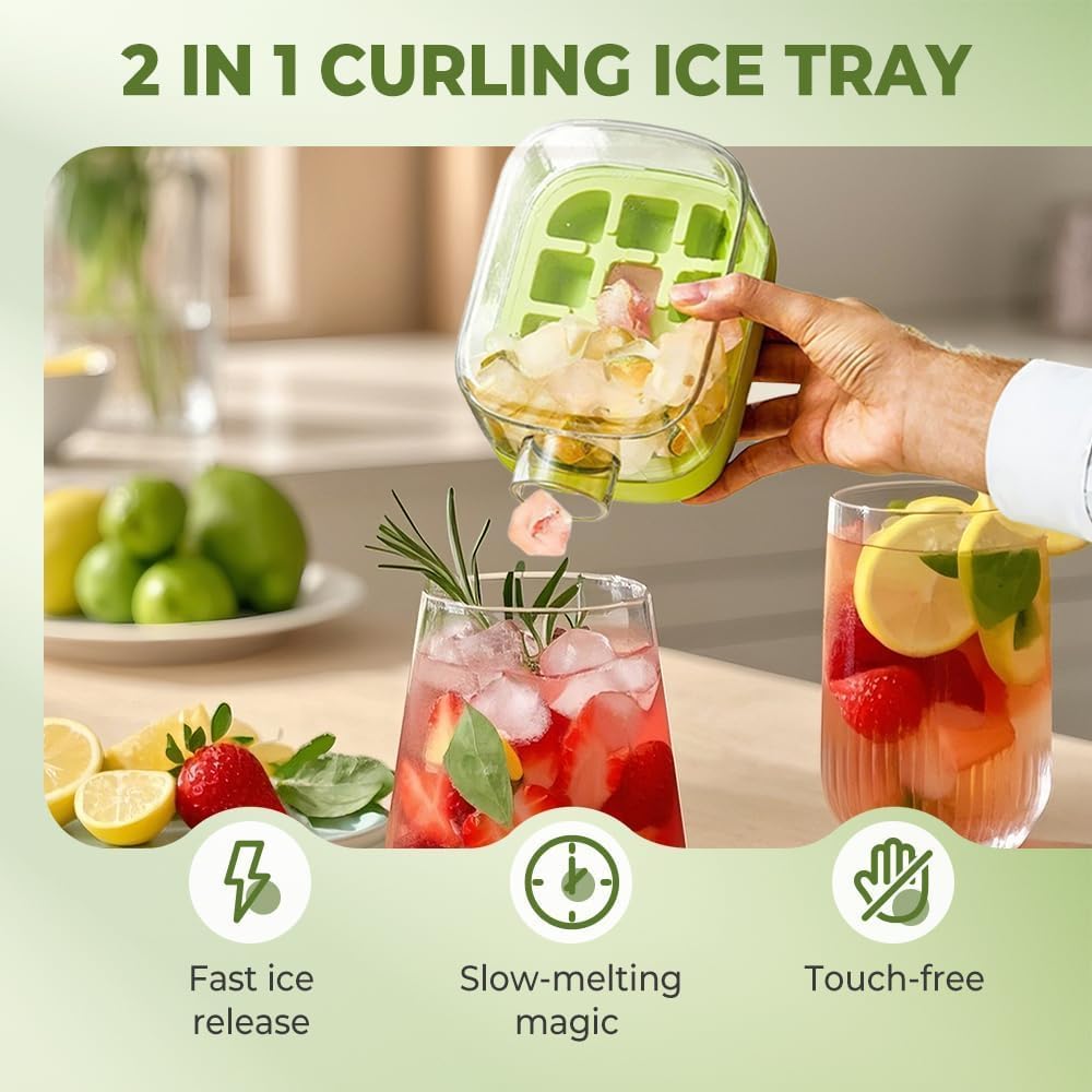 🧊 2-in-1 Ice Cube Bottle With Straw