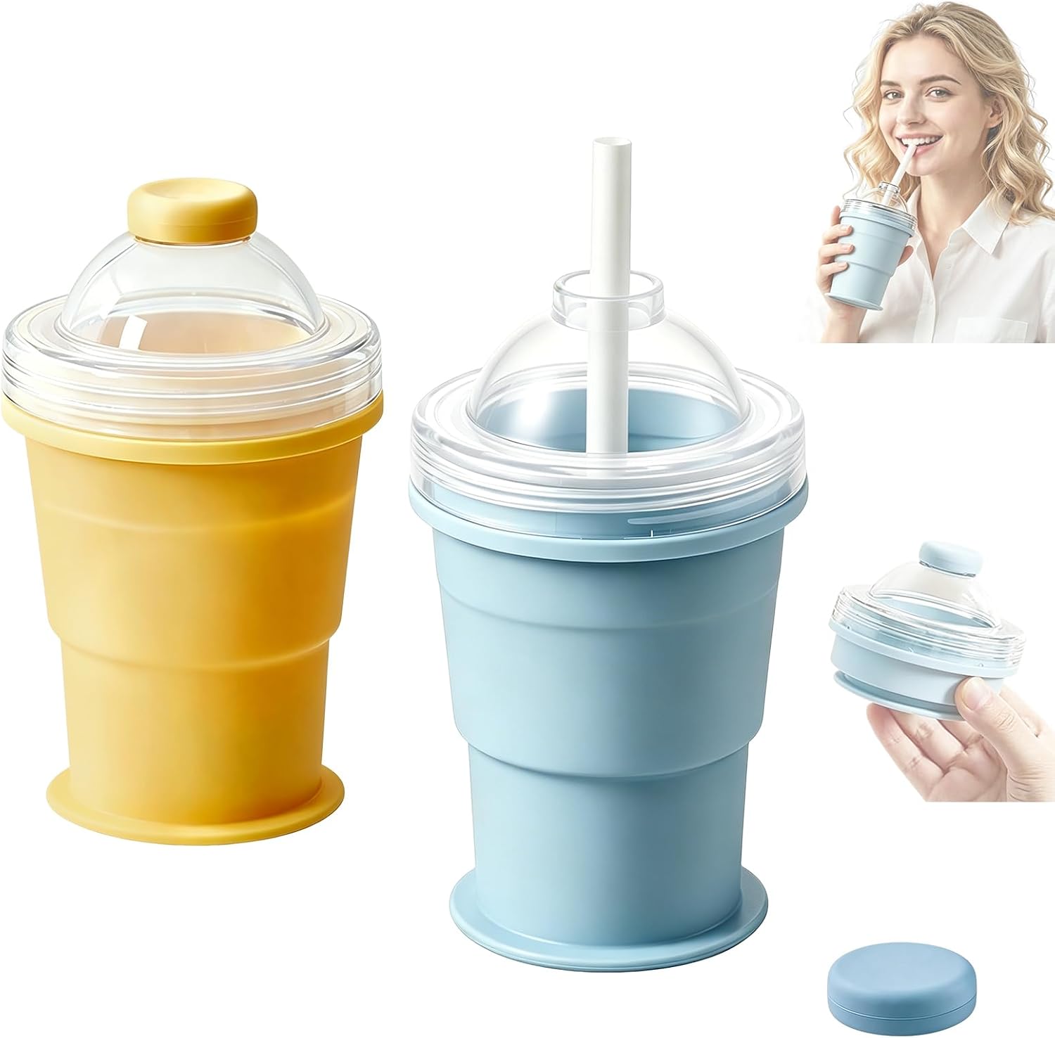 Portable Cooling Bottle – Ice Cube Design (3 Pack)