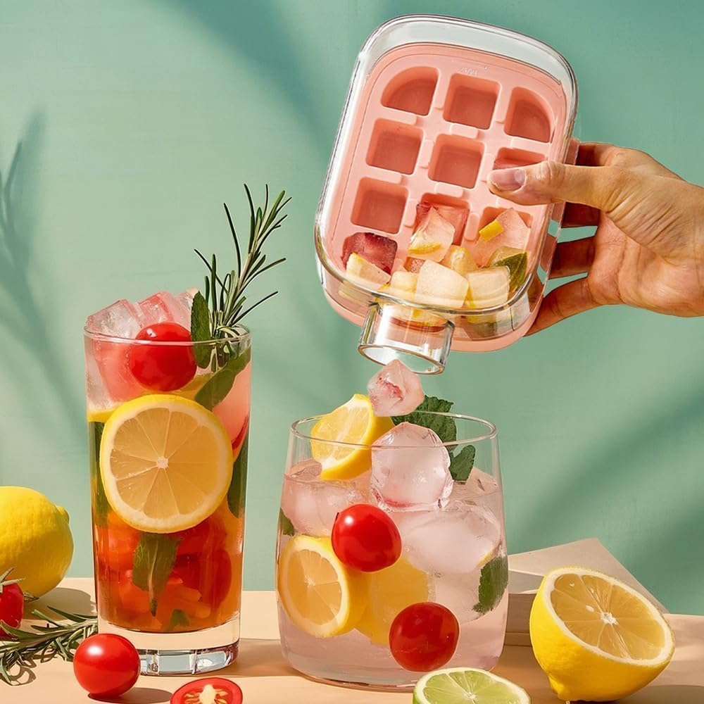 🧊 2-in-1 Ice Cube Bottle With Straw