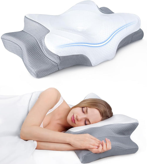 Neck Pillow for Pain Relief - Ergonomic Memory Foam Pillow for Sleeping
