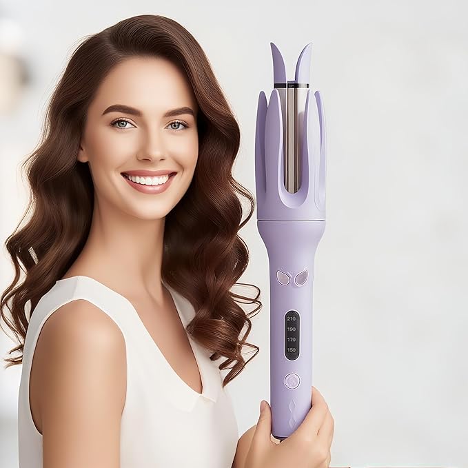 Automatic ceramic hair curler with rotating wand