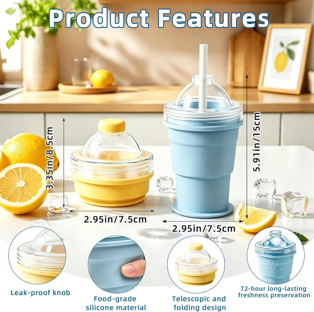 Portable Cooling Bottle – Ice Cube Design (3 Pack)