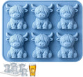 🐮 Highland Cow Ice Cube Tray Set（3-Pack）