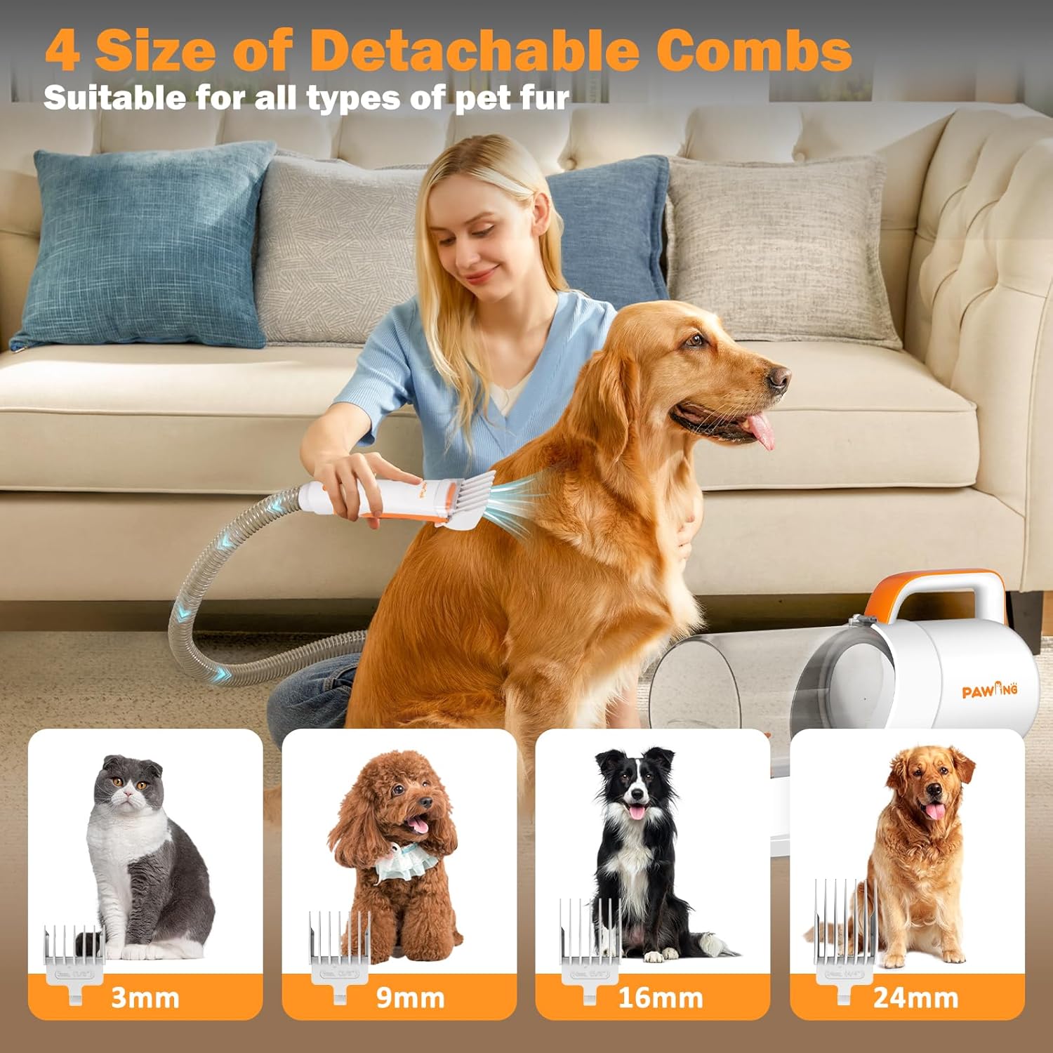 Professional Pet Grooming Vacuum Kit