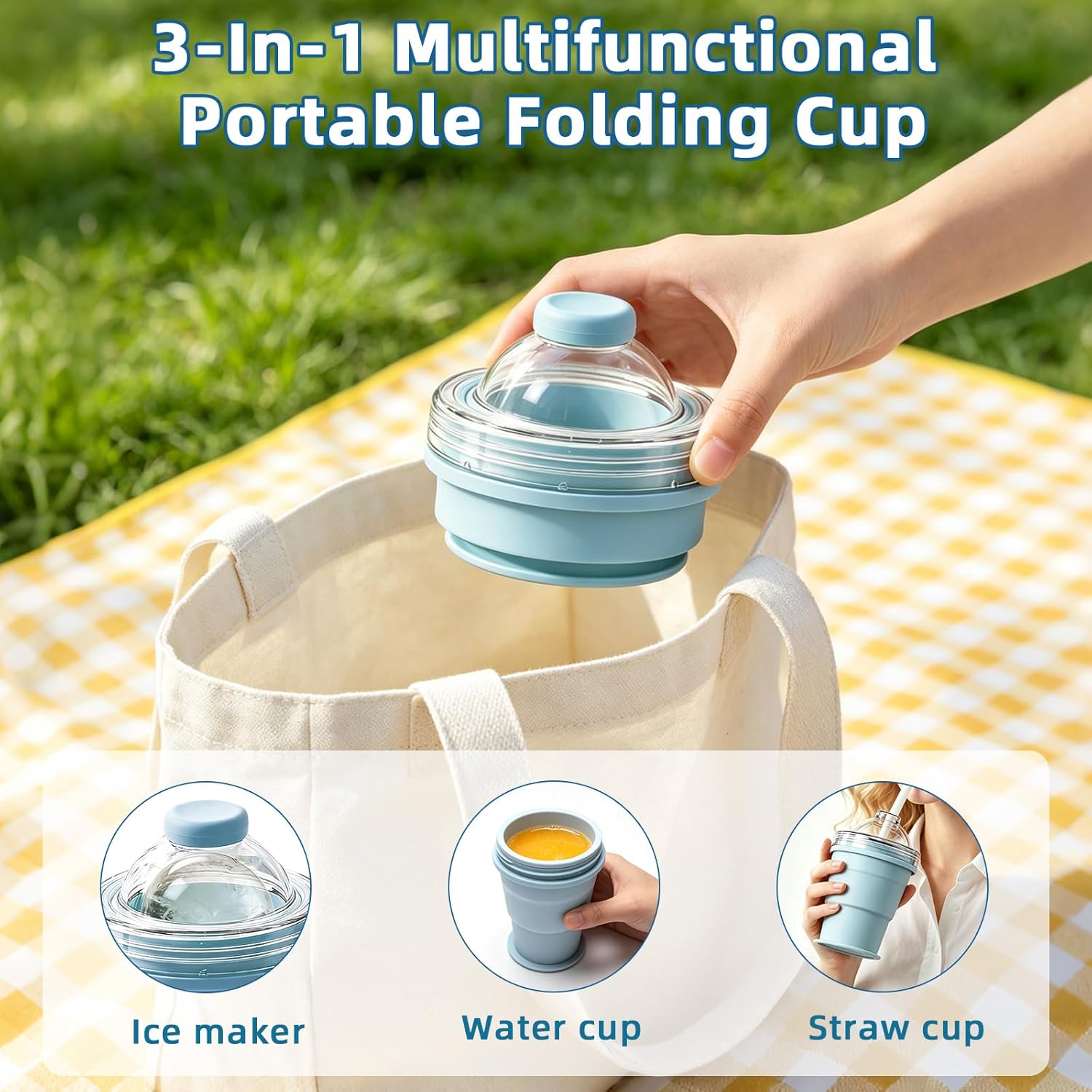 Portable Cooling Bottle – Ice Cube Design (3 Pack)