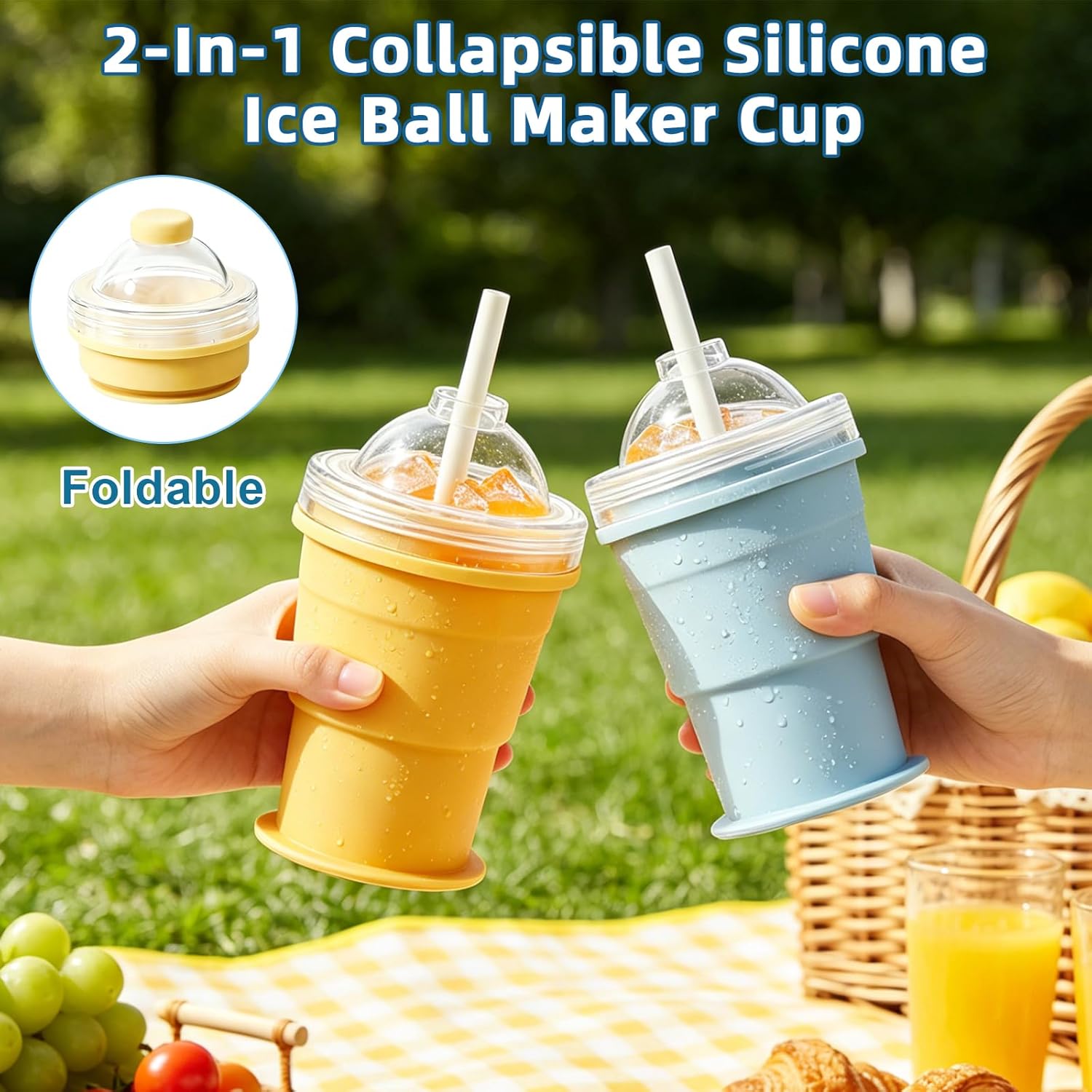 Portable Cooling Bottle – Ice Cube Design (3 Pack)