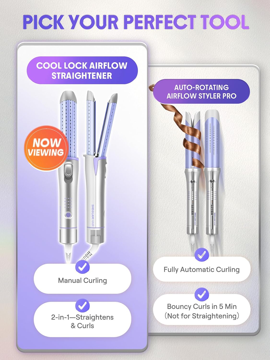 Manual Airflow Styler Curling Iron