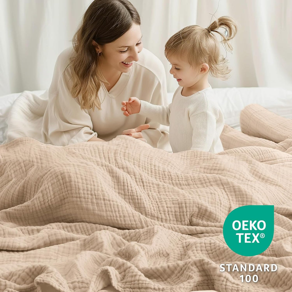 ☁️ 100% Cotton Muslin Blanket