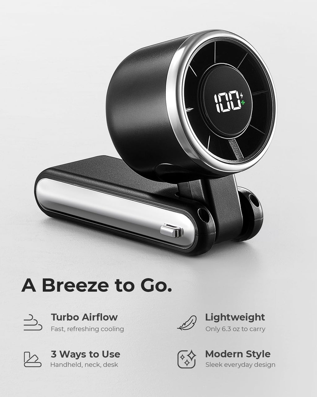 🌬️ Portable Turbo Handheld Fan