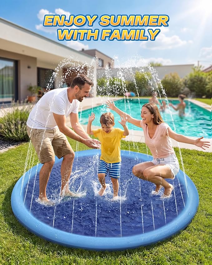 💦 Kids Splash Pad Sprinkler Mat