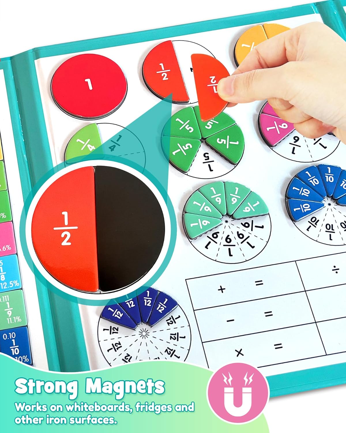 🧠 Magnetic Fraction Educational Puzzle Set