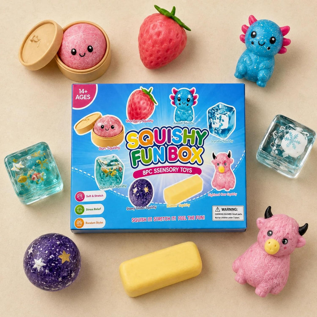 🎁 Squishy Fun Box 8-Piece Mystery Set