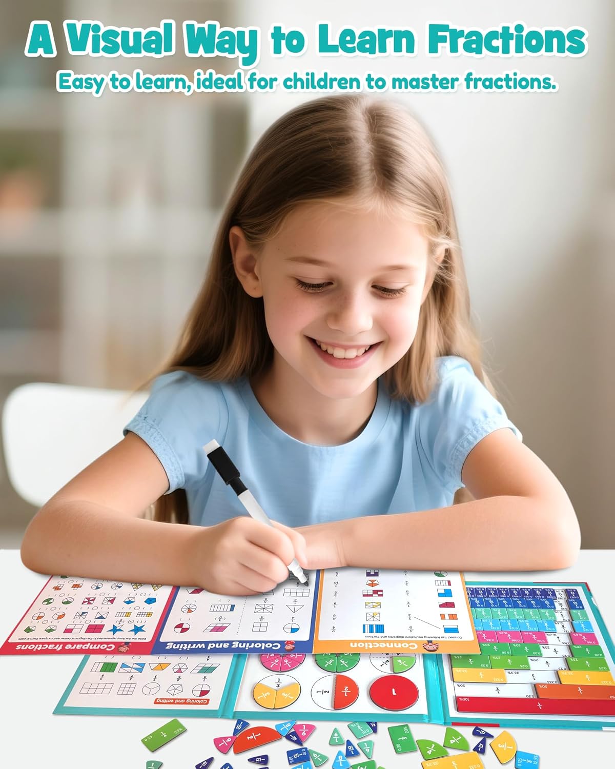 🧠 Magnetic Fraction Educational Puzzle Set