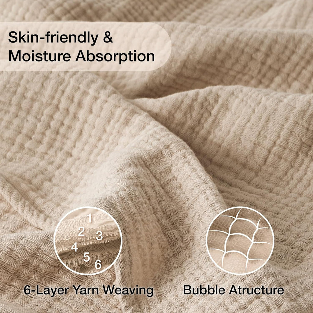 ☁️ 100% Cotton Muslin Blanket