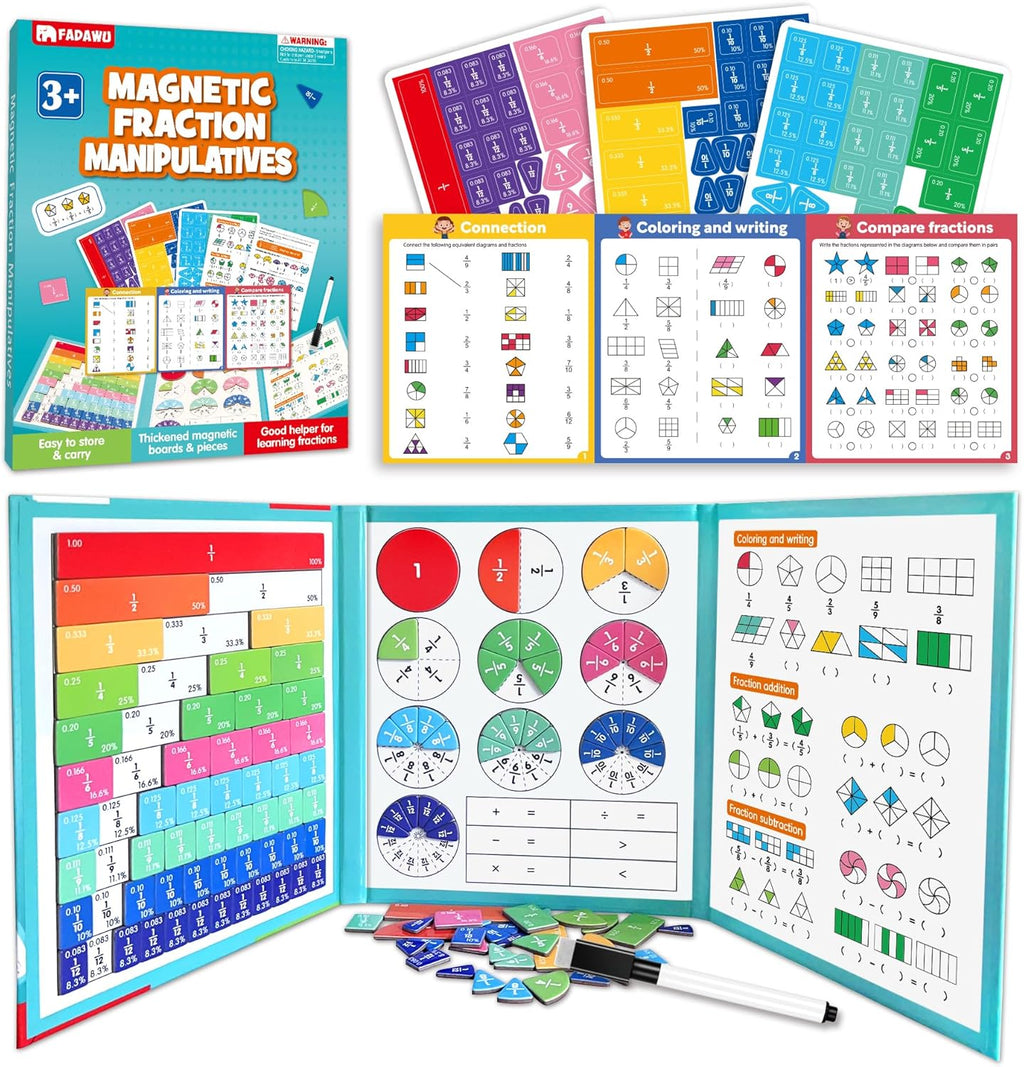 🧠 Magnetic Fraction Educational Puzzle Set