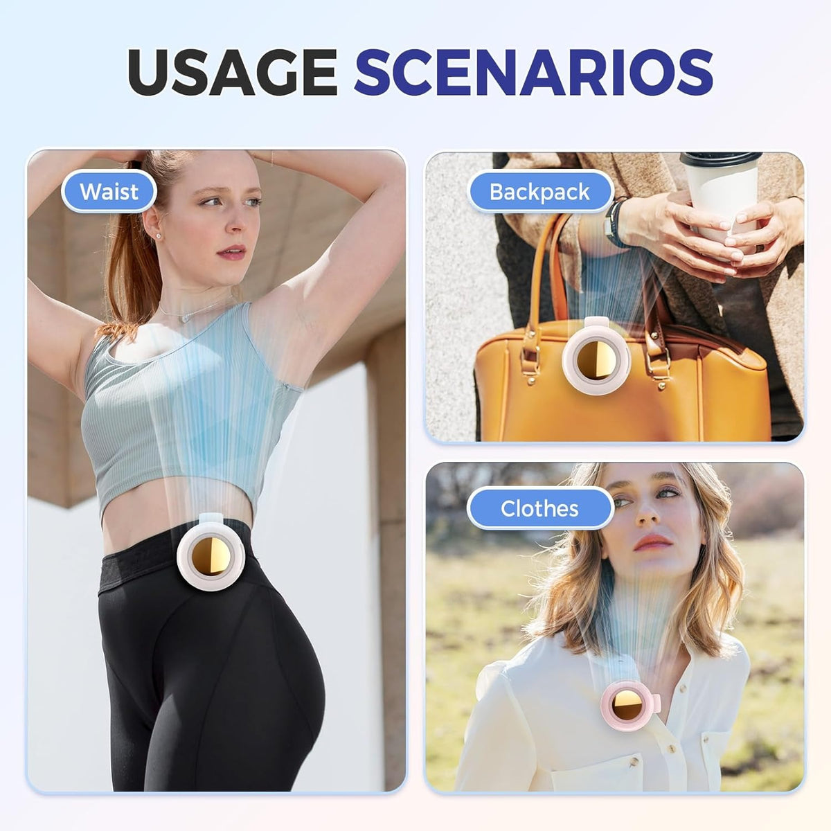 Portable Clip-On Waist Fan | Hands-Free Personal Cooling Fan